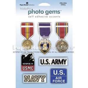  Military Photo Gem Stickers Arts, Crafts & Sewing