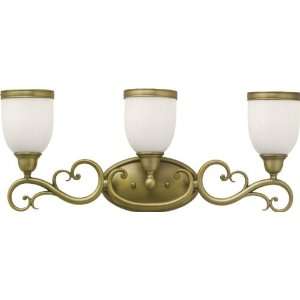  Feiss South Haven Collection Brass Three Light Vanity 