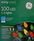   GE Color LED Lights C5 Rope String Outdoor Holiday Tree Lighting