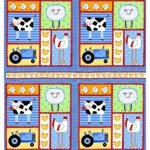  45 Wide Farm House Friends Frames Panel Multi Fabric By 
