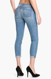 Brand Crop Stretch Jeans (Caicos) $196.00