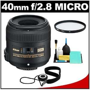  Nikon 40mm f/2.8 G DX AF S Micro Nikkor Lens + 3 UV Filter 