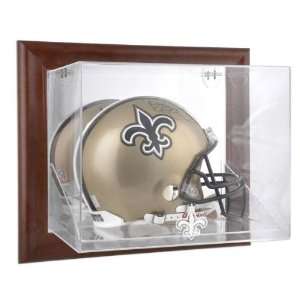  New Orleans Saints Brown Framed Wall Mounted Logo Helmet 