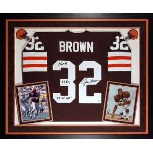  Jim Brown Cleveland Browns Deluxe Framed Autographed 