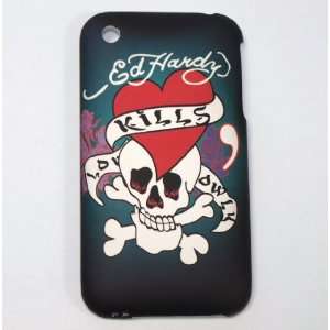  Cool Ed Hardy skull painting case for iPhone 3G/3GS   dark 