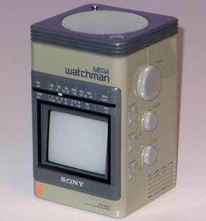   SONY WATCHMAN FD 500 PORTABLE TELEVISION AM FM RADIO CUBE  