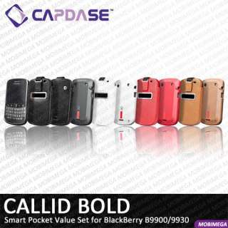 Capdase Smart Pocket Callid Bold Soft Jacket Case Set BlackBerry 9900 