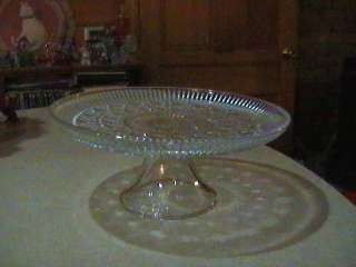 Federal Glass Windsor Clear Pedestal Cake Plate VGC  