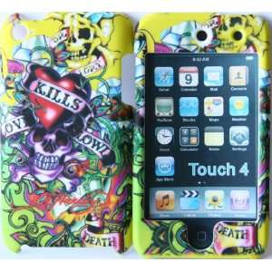 Koolshop Ed H Love Kills Slowly Yellow Itouch Snap On Cover for iPod 