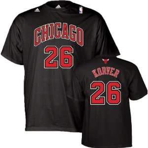  Kyle Korver adidas Black Name and Number Chicago Bulls T 