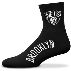  For Bare Feet Brooklyn Nets NBA Team Logo Quarter Sock 