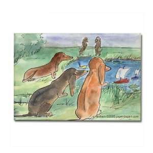  Original Dachshund Dog Pets Rectangle Magnet by  