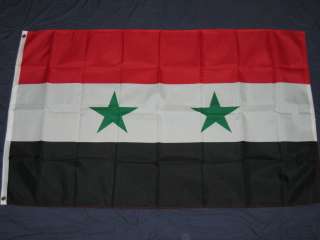 SYRIA FLAG IT IS 3X5 AND IS MADE FROM LIGHTWEIGHT MATERIAL TO 