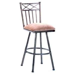   Arlington Swivel Bar Stool without Arms Faux Suede Oyster, Matte Black