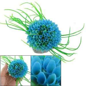  Como Fish Tank Manmade Cyan Blue Green Floral Plants 