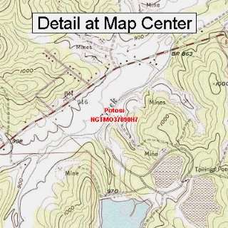 USGS Topographic Quadrangle Map   Potosi, Missouri (Folded/Waterproof)