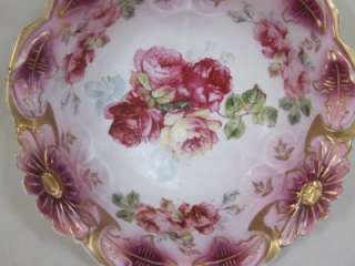 1910 IPF Ilmenau Porcelain Factory Rose Decorated Bowl  