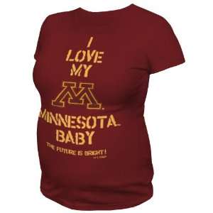 NCAA Minnesota Golden Gophers T.Fisher I Love My Baby Maternity Tee 