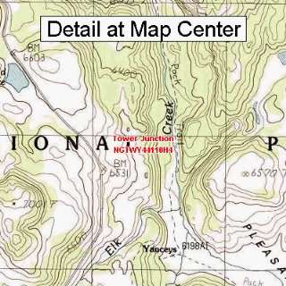  USGS Topographic Quadrangle Map   Tower Junction, Wyoming 