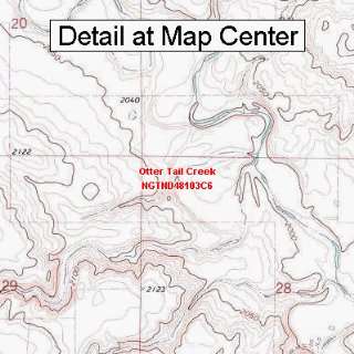 USGS Topographic Quadrangle Map   Otter Tail Creek, North Dakota 