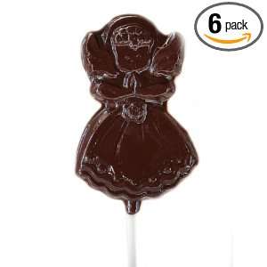 Indie Candy Angel Lollipop, Dark Chocolate, 1 Ounce (Pack of 6 