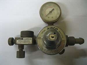 Airco Argon Regulator #806 9217 ~ 580 CGA ~ with Airco Flowmeter 