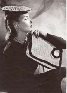 Vintage Crochet PATTERN Pancake Beret Hat Bag Purse 40s  