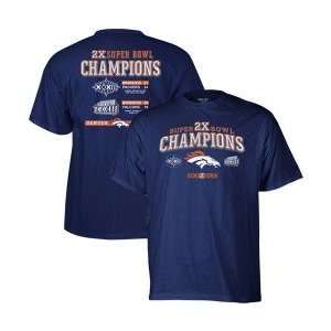    Denver Broncos 2X Super Bowl Champions T Shirt M