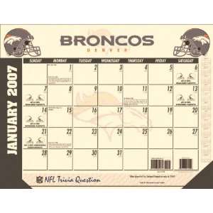  Denver Broncos 22x17 Desk Calendar 2007
