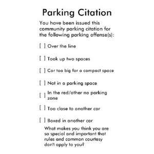  Parking Citation Business Cards