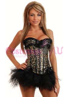   Moulin Rouge Corset Fancy Dress Costume Showgirl Bustier Skirt  