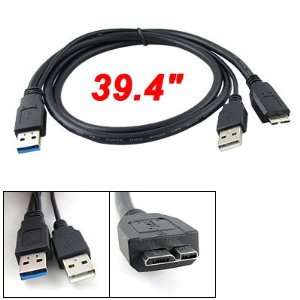   Male A to Male A Micro B Plug Cable 1M
