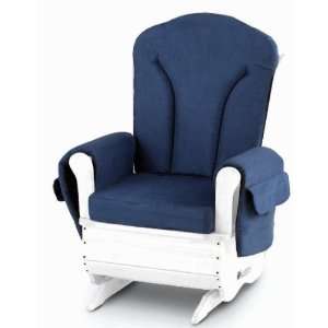  Glider Rocking Chair Blue Fabric by Foundations 85 FW WB 