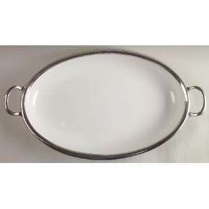 Arte Italica Tuscan 21 Oval Handled Platter, Fine China Dinnerware 