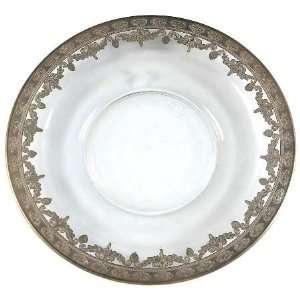  Arte Italica Vetro Silver Dessert Plate, Crystal Tableware 