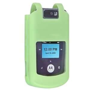 Motorola W755 Rubber Silicone Skin Case   Green
