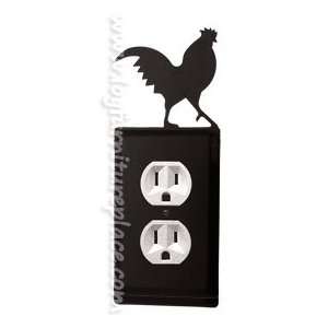  Wrought Iron Rooster Single Outlet Cover