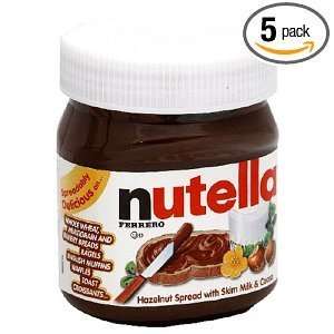 Nutella Hazelnut Spread, 13 Ounce Plastic Jar (Pack of 5)  