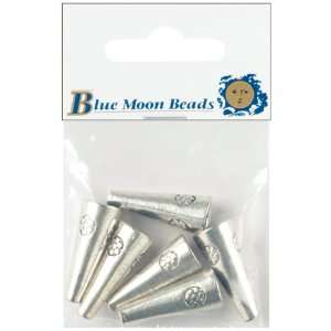  Blue Moon Plated Metal Flower Cones 6/Pkg Silver   658533 