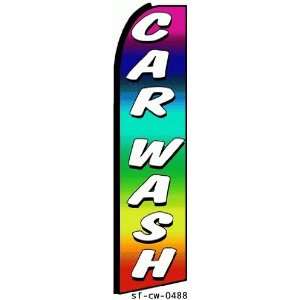  CAR WASH RAINBOW X Large Swooper Feather Flag Everything 