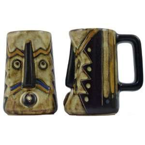   Cup Collectible Sculpted Beer Stein   Mask Earthtone