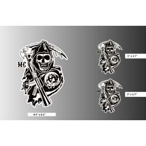  Set of 3   Sons of Anarchy sticker vinyl decal Everything 