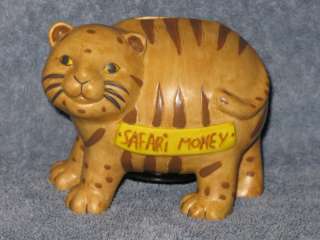 Ceramic Jungle Safari Money Lion Piggy Bank  New in Box  