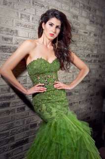 Jovani 172008 Prom Dress Olive Green Evening Gown Lowest Price Sz 10 