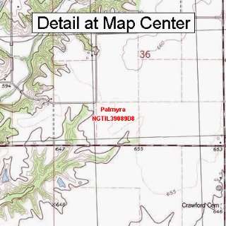  USGS Topographic Quadrangle Map   Palmyra, Illinois 