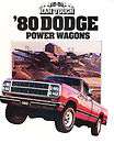 1980 Dodge Power Wagon Ram Truck Original Sales Brochure Catalog 