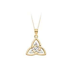 Trinity Knot Charm in 14K Two Tone Gold