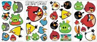 Angry Birds, + Pigs Mobile Game Peel & Stick Wall Stickers Appliques 