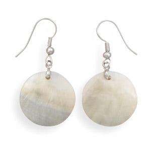  Mother of Pearl Disk Fashion Earrings Jewelry