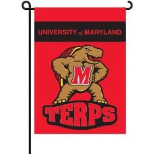 com Maryland Terrapins 2 Sided Garden Flag Set W/ #11213 Garden Pole 